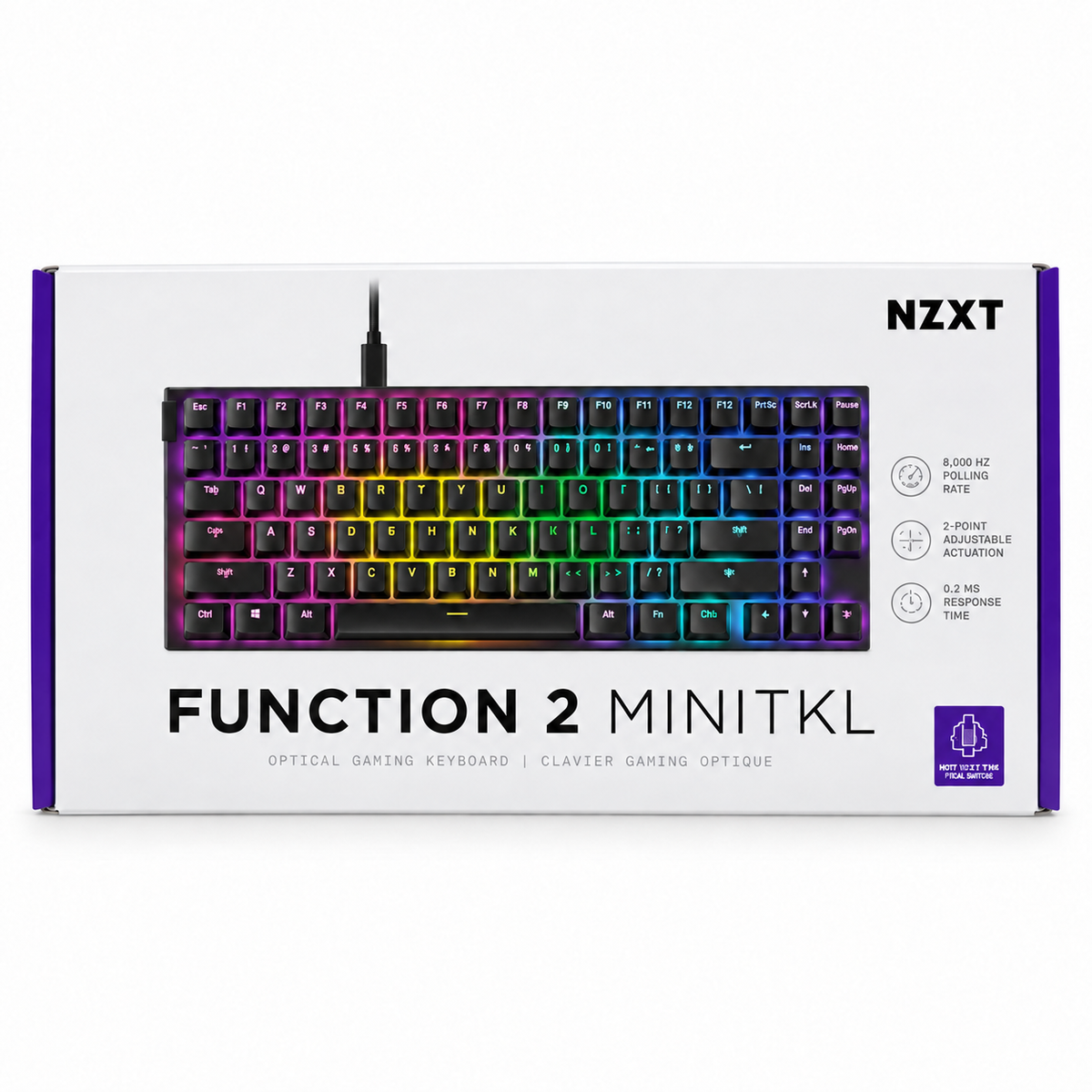 NZXT Function 2 MiniTKL Optical Gaming Keyboard