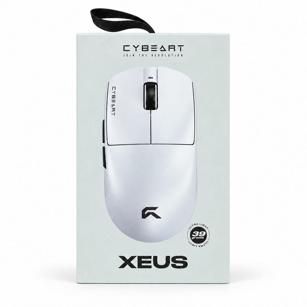 CYBEART XEUS 39g Ultra-Lightweight Wireless Gaming Mouse - White