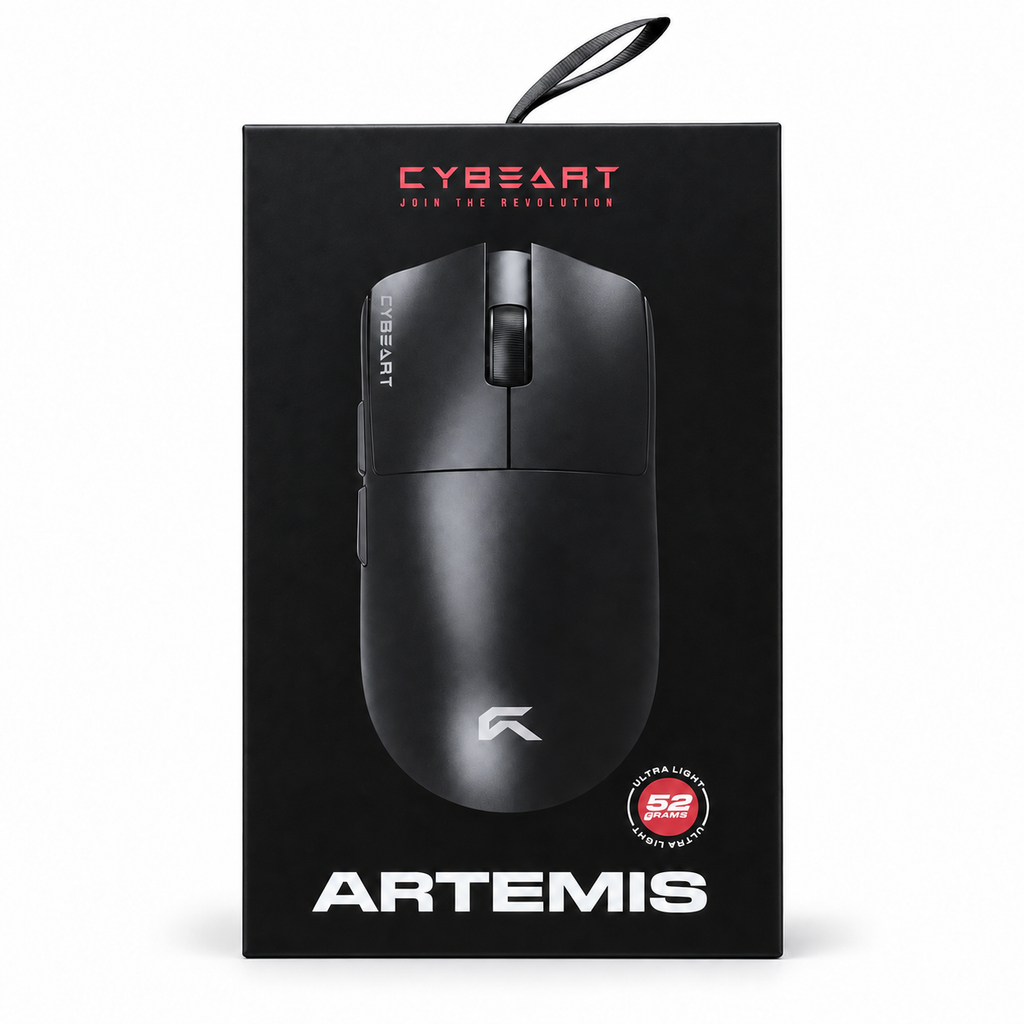 CYBEART ARTEMIS 52g Ultra-Lightweight Wireless Gaming Mouse - Black