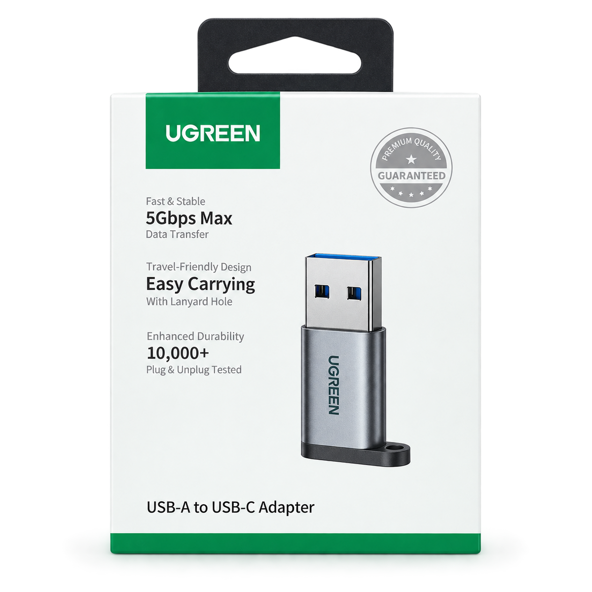 UGREEN USB-A-M TO USB-C-F ADAPTER - (USB-3.0-5Gbps) الصورة الرئيسية