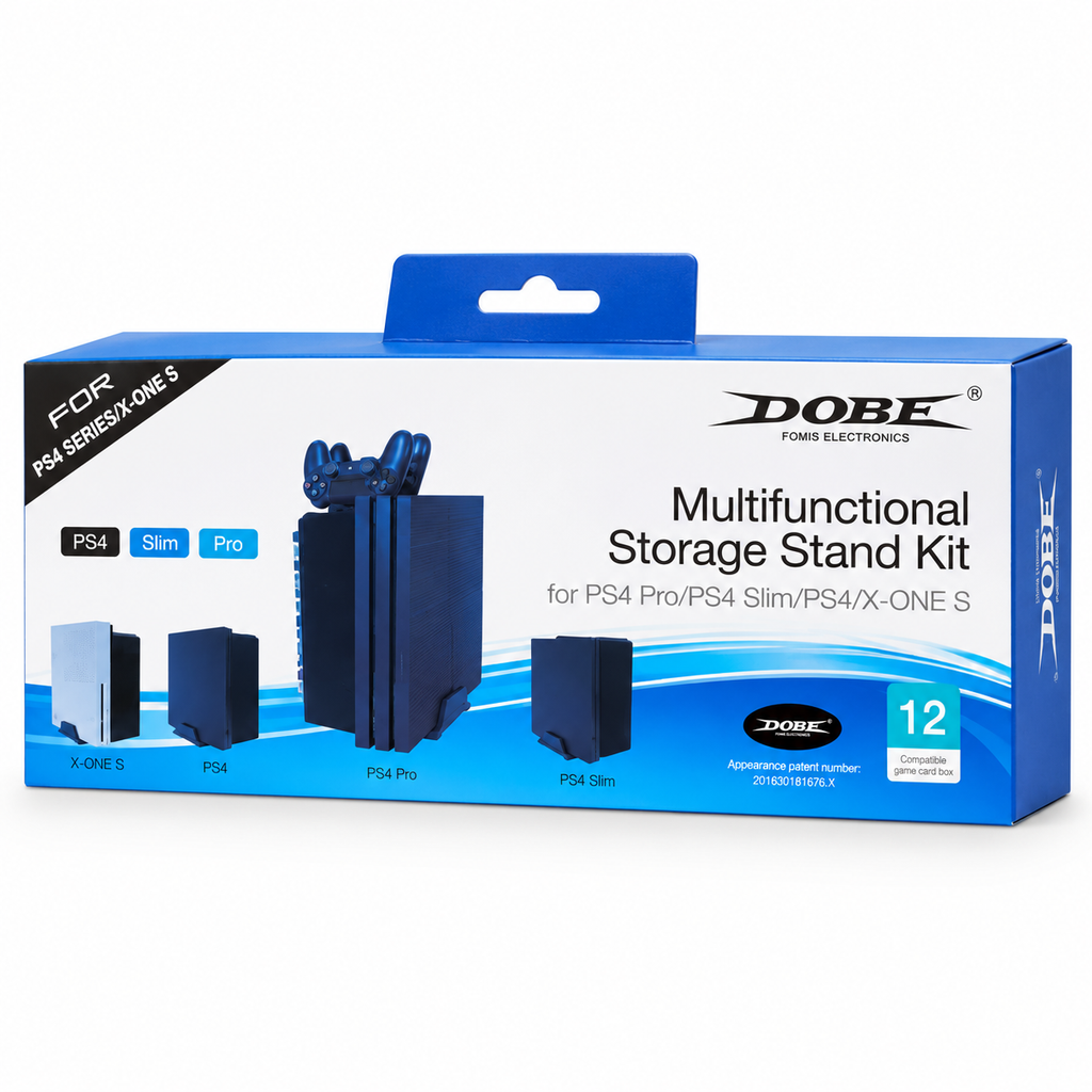 DOBE Multifunctional Console & Game Disc Storage Stand Kit (PS4 / PS4 Slim / PS4 Pro / Xbox One S)