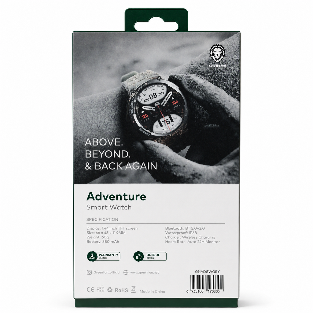 Green Lion Adventure Smart Watch - Gray