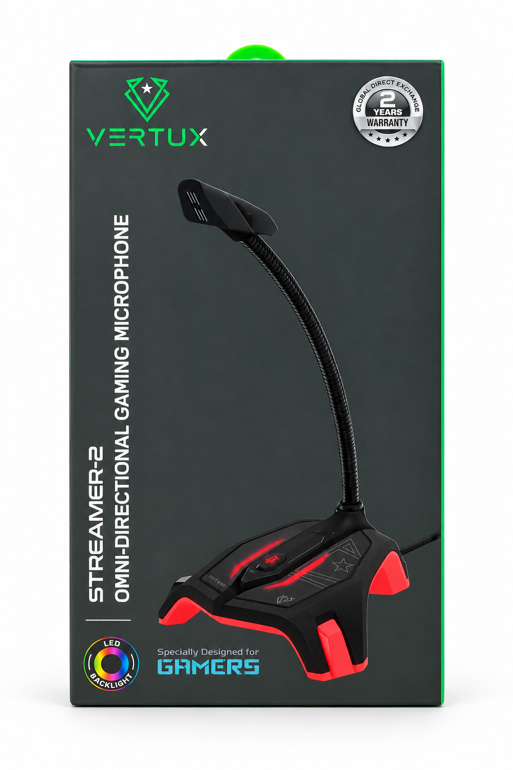 Vertux Streamer-2 Omni-Directional Gaming Microphone الصورة الرئيسية