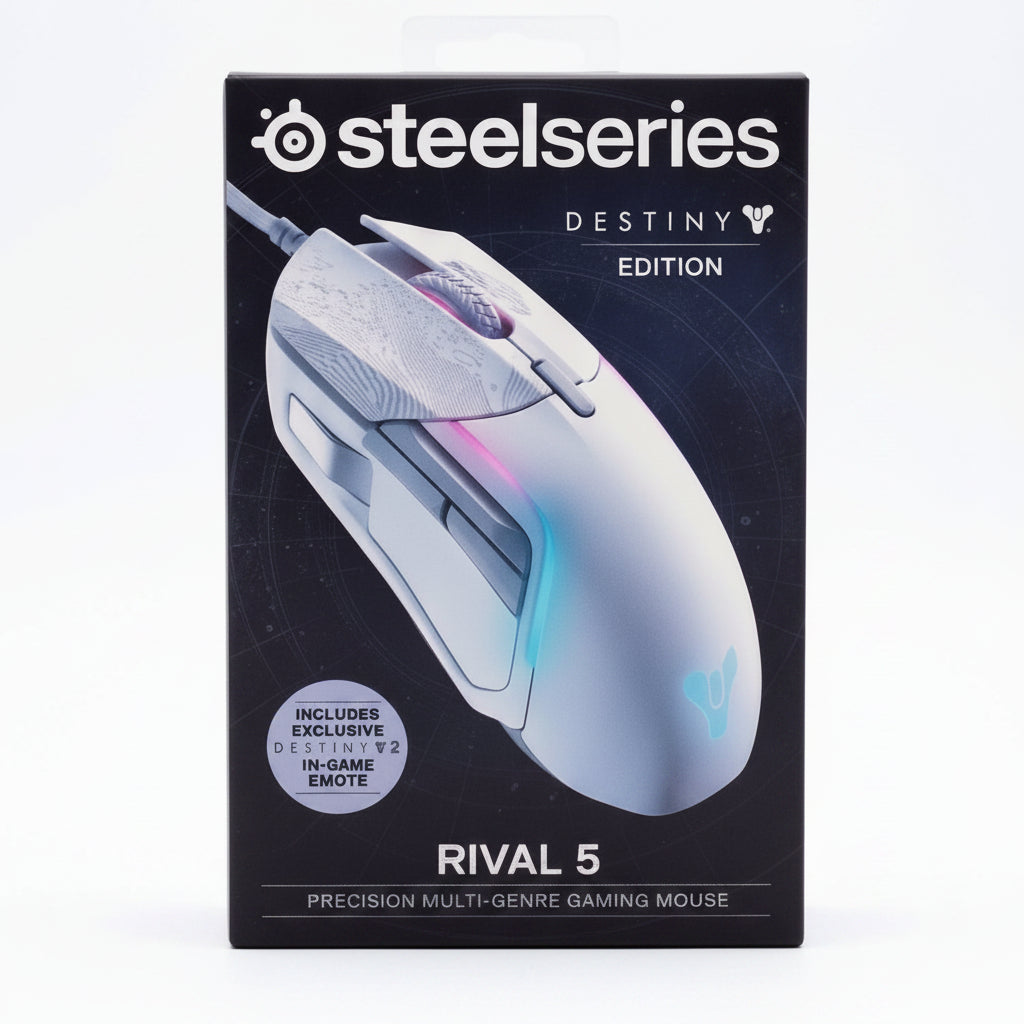 A collage of six different computer mouse retail boxes, showing various models and brands including LG G502 X, Thor's Hammer G200, Mastermouse Mini 30, SteelSeries Rival 5, and eSports 700M. الصورة الرئيسية