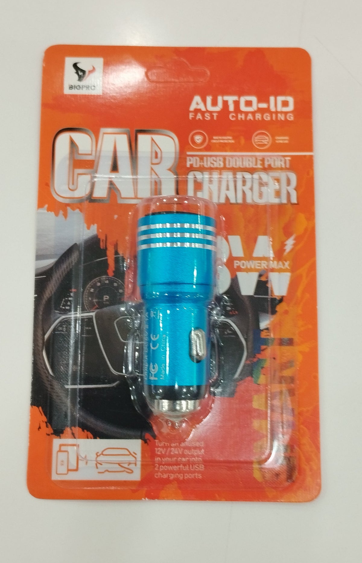 BIG PRO CAR CHARGER - USB A + USB C الصورة الرئيسية