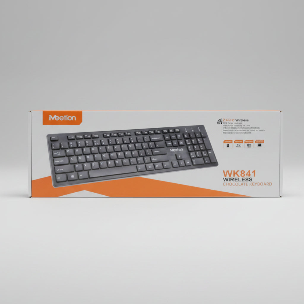 Meetion WK841 2.4GHz Wireless Chocolate Keyboard
