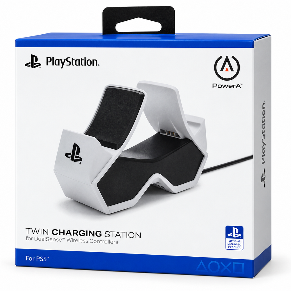 PowerA Twin Charging Station for PlayStation 5 DualSense Wireless Controllers صورة ثانوية