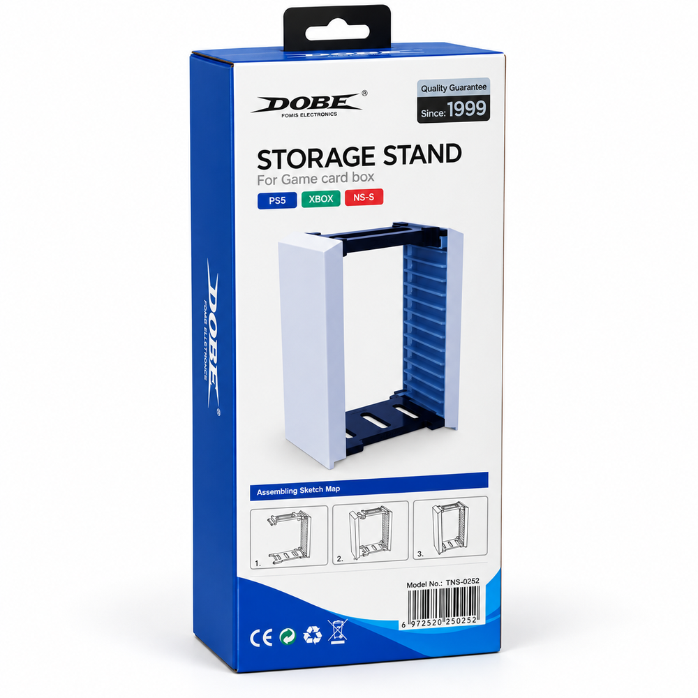 DOBE 12-Slot Game Disc & Card Box Storage Stand (PS5 / PS4 / Switch / Xbox)
