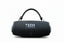 JBL Charge 6 Bluetooth speaker on grass with a Pikachu toy in the background