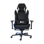Black gaming chair with 'Epic Games' logo on a white background