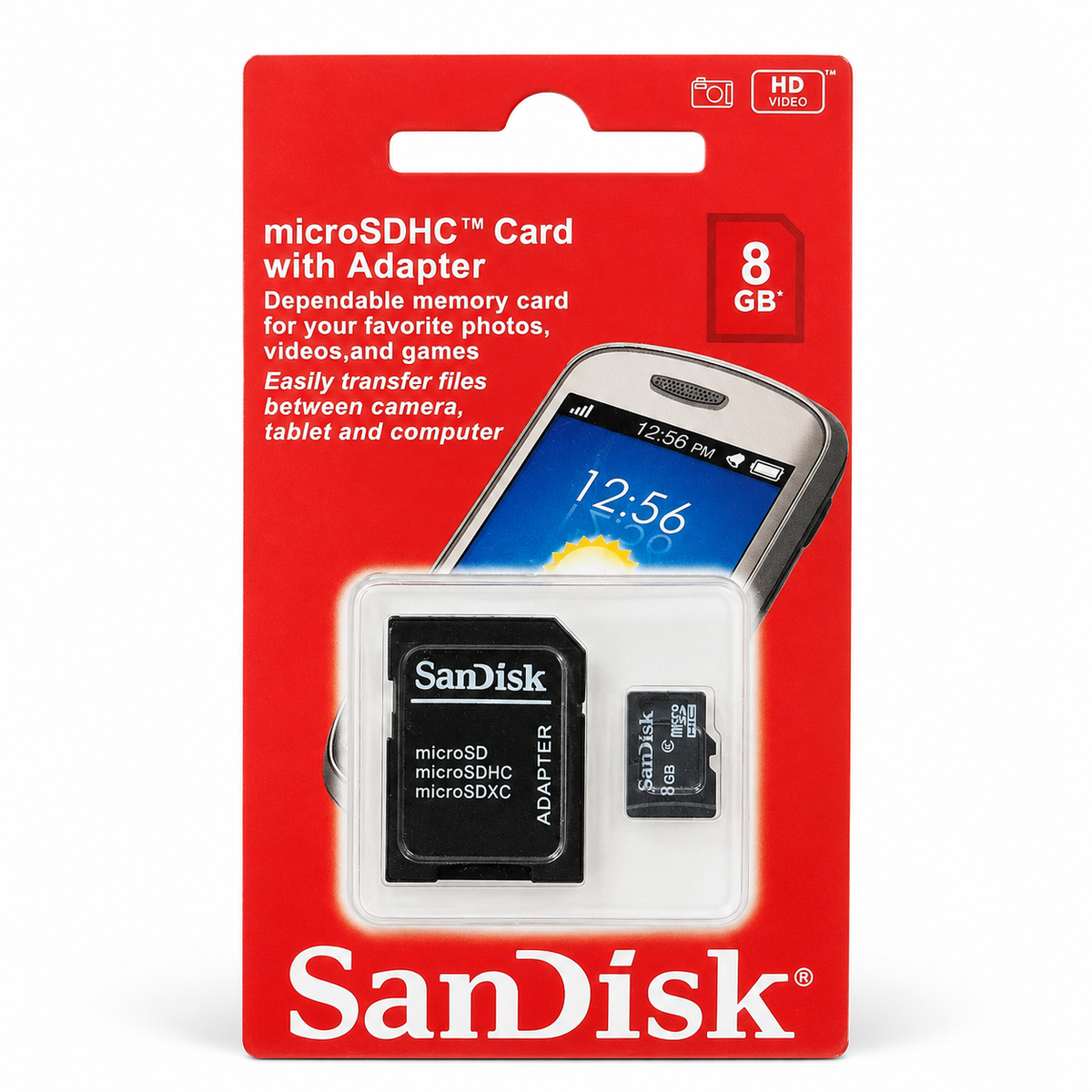 SanDisk 8GB microSDHC Class 4 Card with SD Adapter