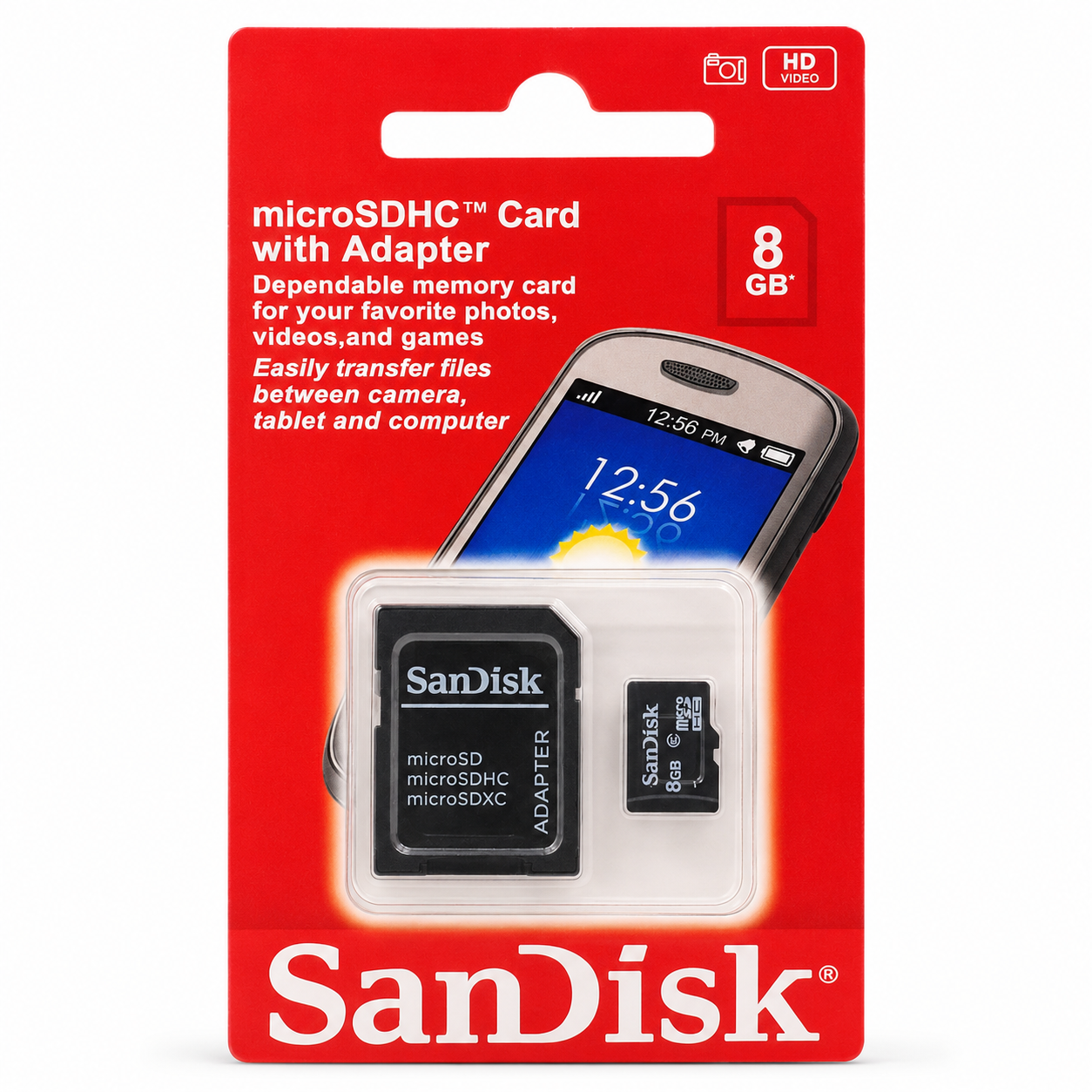 SanDisk 8GB microSDHC Class 4 Card with SD Adapter صورة ثانوية