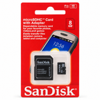 SanDisk 8GB microSDHC Class 4 Card with SD Adapter