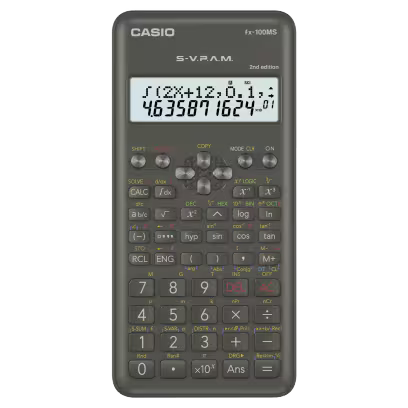 CASIO CALCULATOR FX-100MS-2-W-DT-V