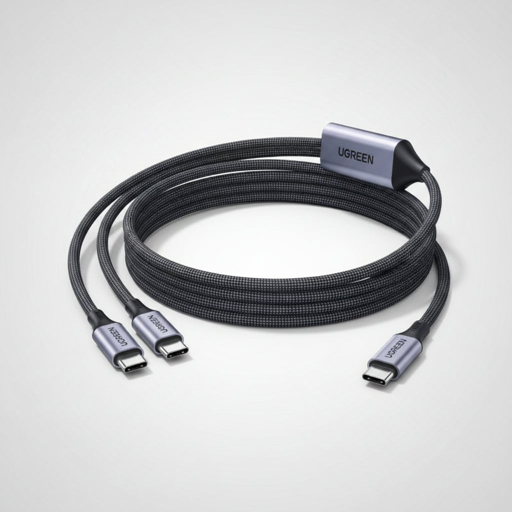 UGREEN 2-IN-1 UNIVERSAL PD FAST CHARGING CABLE ~ (100W-1.5M) صورة ثانوية