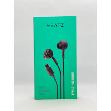 HEATZ HE02 USB-C In-Ear Earphones - Black الصورة الرئيسية