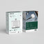 Two product packaging boxes for a Geek Light auto-disconnect LED light, shown on a plain white background. One box is white with a photo of the white rectangular light, and the other is dark green with product details and a photo of the light connected.
