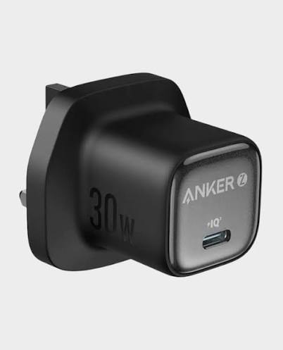 Anker 30W USB-C wall charger on a light gray background