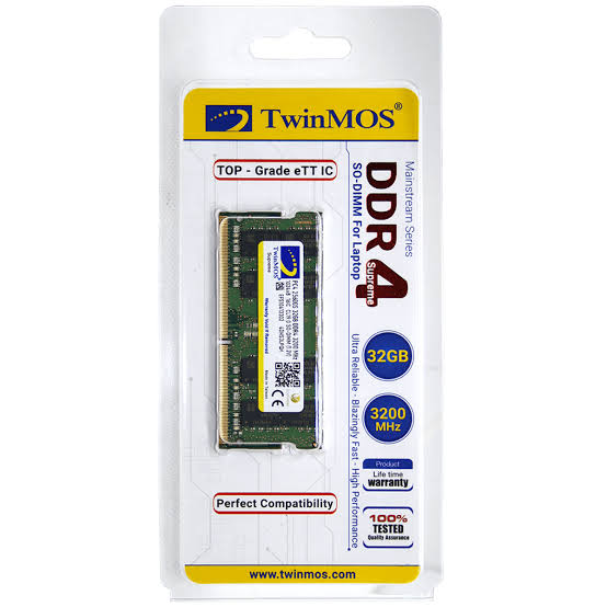 Twinmos 3200mhz DDR4 Laptop Ram - 32gb