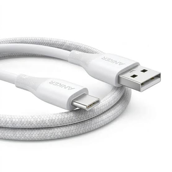 ANKER USB-A TO C BRAIDED CABLE ~ 6FT-WHITE صورة ثانوية