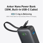 ANKER USB C NANO POWERBANK ~ (10,000mAh-30W)