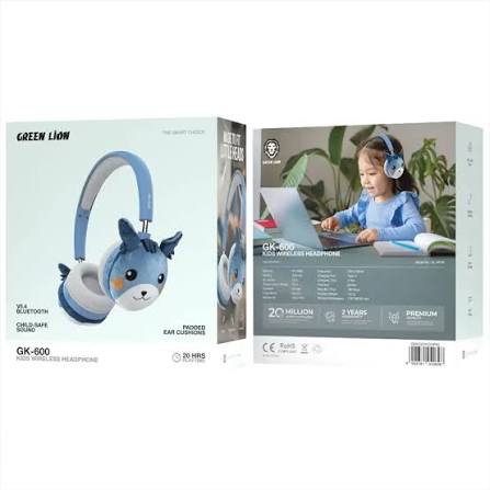 GREEN LION KIDS HEADSET ~ (20HRS PLAYTIME) - GK-600 Main image