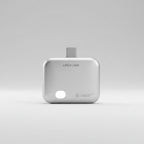 A silver USB-C to USB-C adapter with rounded corners, featuring the 'GREEN LION' brand name printed on the front, set against a plain white background.