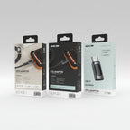 Two Green Lion OTG Adapter retail boxes shown on a clean white background, one displaying the product photo and specifications on the front, and the other showing the back with technical details and icons.