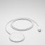 A white MagSafe-compatible wireless charging cable with a round magnetic pad and a USB-C connector, shown on a clean white background.