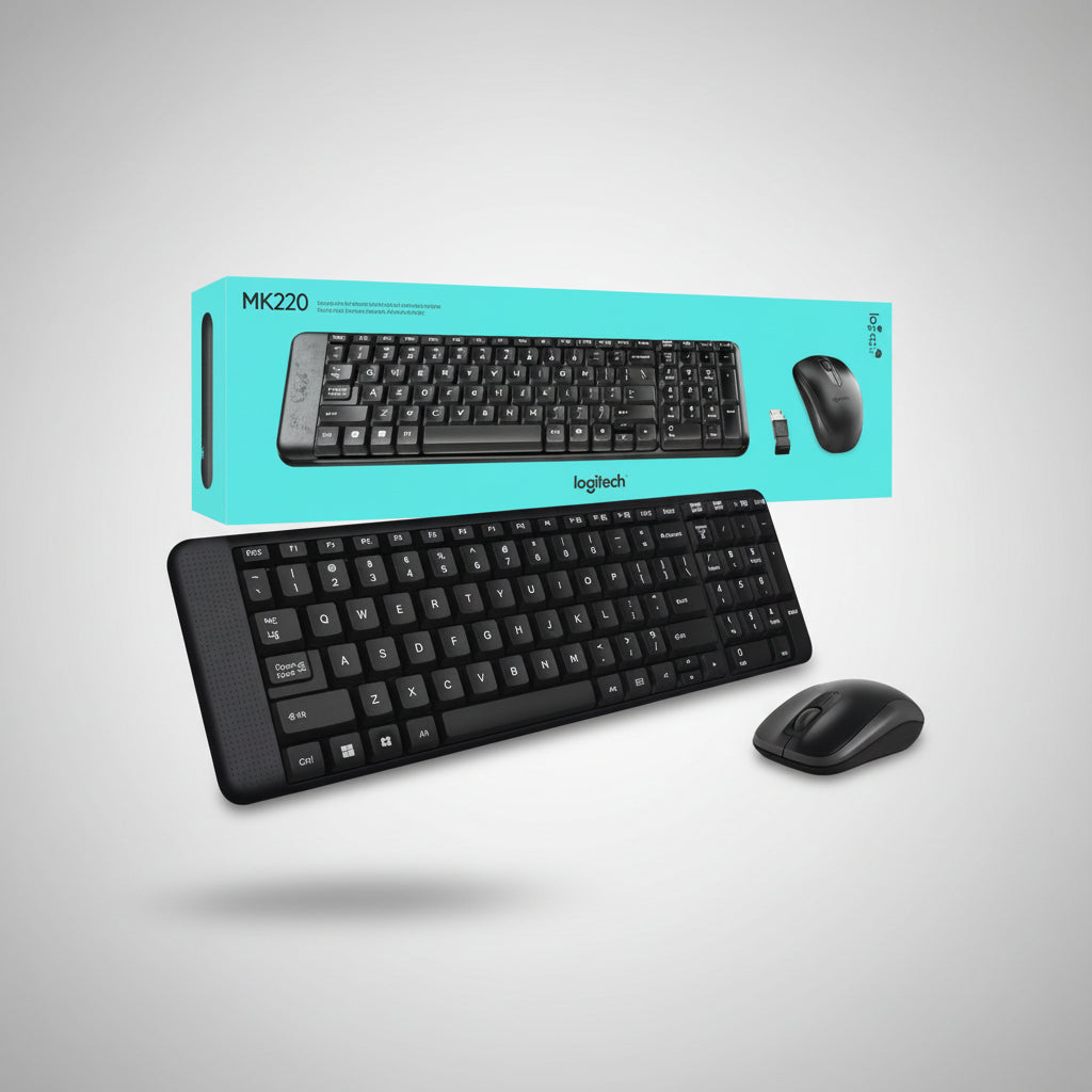 Logitech MK220 Compact Wireless Keyboard and Mouse Combo صورة ثانوية