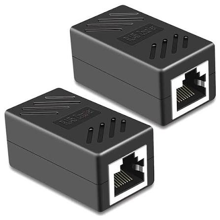 RJ45 Ethernet cable Extension coupler (female-to-female adapter) - CAT 5A 6A