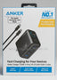 Anker 140W 4-port PD 3.1 fast charging wall charger box with USB-C cable, shown on a white background with product details and branding.