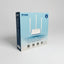 D-Link Eagle Pro AI N300 Smart Router R04 retail packaging box, featuring a light blue gradient design with an illustration of the four-antenna router.