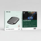Green Leaf 2-in-1 CarPlay Adapter retail packaging shown from the front and back, featuring a black and gray adapter device on a white background on the left panel and product details on the right panel.