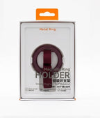 Magnetic Metal Ring Phone Holder with Anti-Slip Fabric Strap & Kickstand